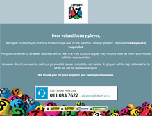 Tablet Screenshot of lotto.pnp.co.za